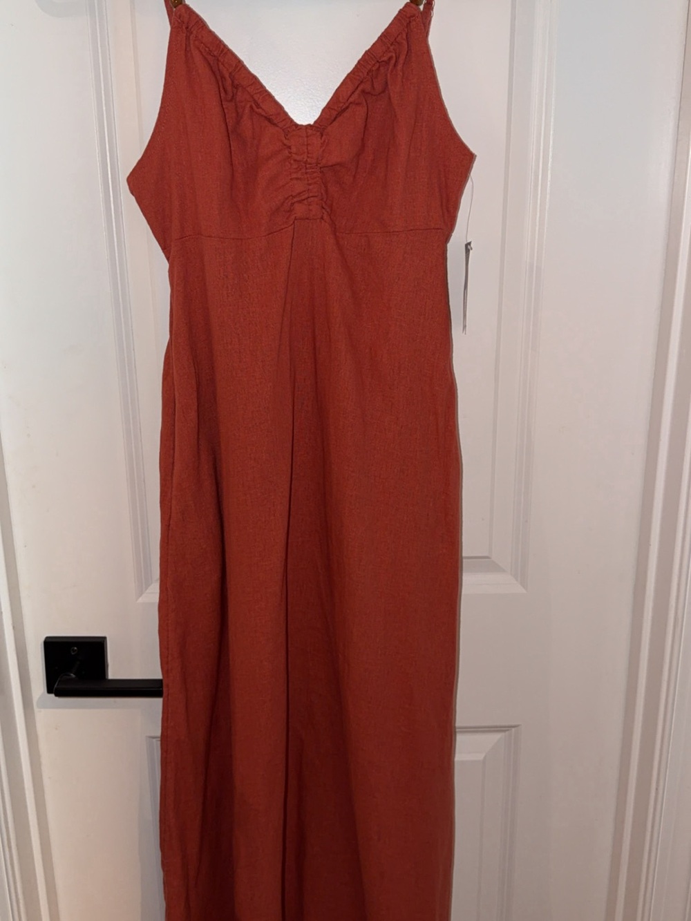 Universal Thread Rust-Orange Spaghetti-Strap Maxi Dress